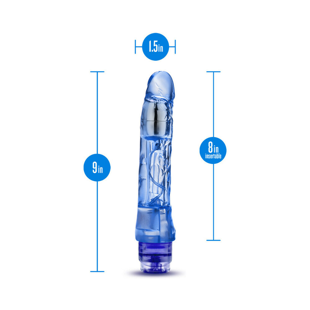Blush Naturally Yours Mambo Vibe Realistic 9 in. Vibrating Dildo Blue