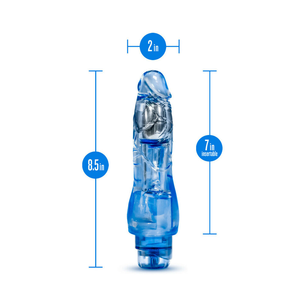 Blush Naturally Yours Fantasy Vibe Realistic 8.5 in. Vibrating Dildo Blue