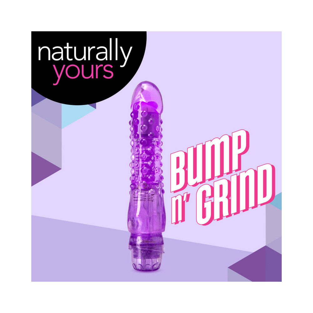 Blush Naturally Yours Bump n' Grind Textured Slimline Vibrator Purple