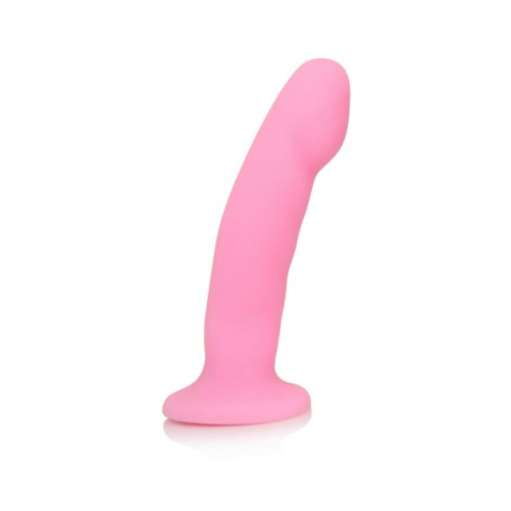 Blush Luxe Cici 6.5 in. Curved Silicone Dildo Pink