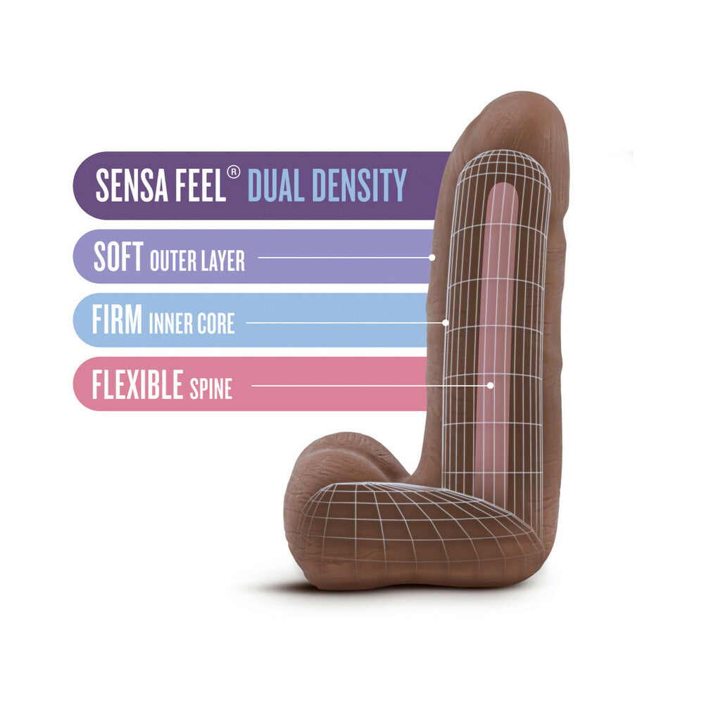 Blush Au Naturel Carlito 5 in. Posable Dual Density Dildo with Balls Tan