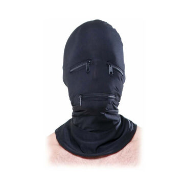 Pipedream Fetish Fantasy Series Zipper Face Hood Black
