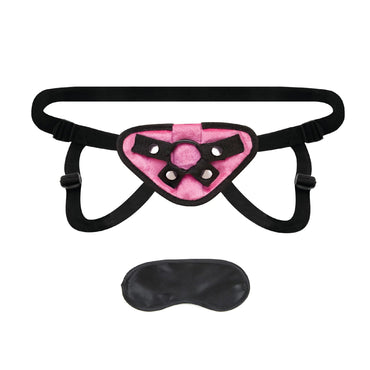 Lux Fetish Neoprene Strap-On Harness Pink
