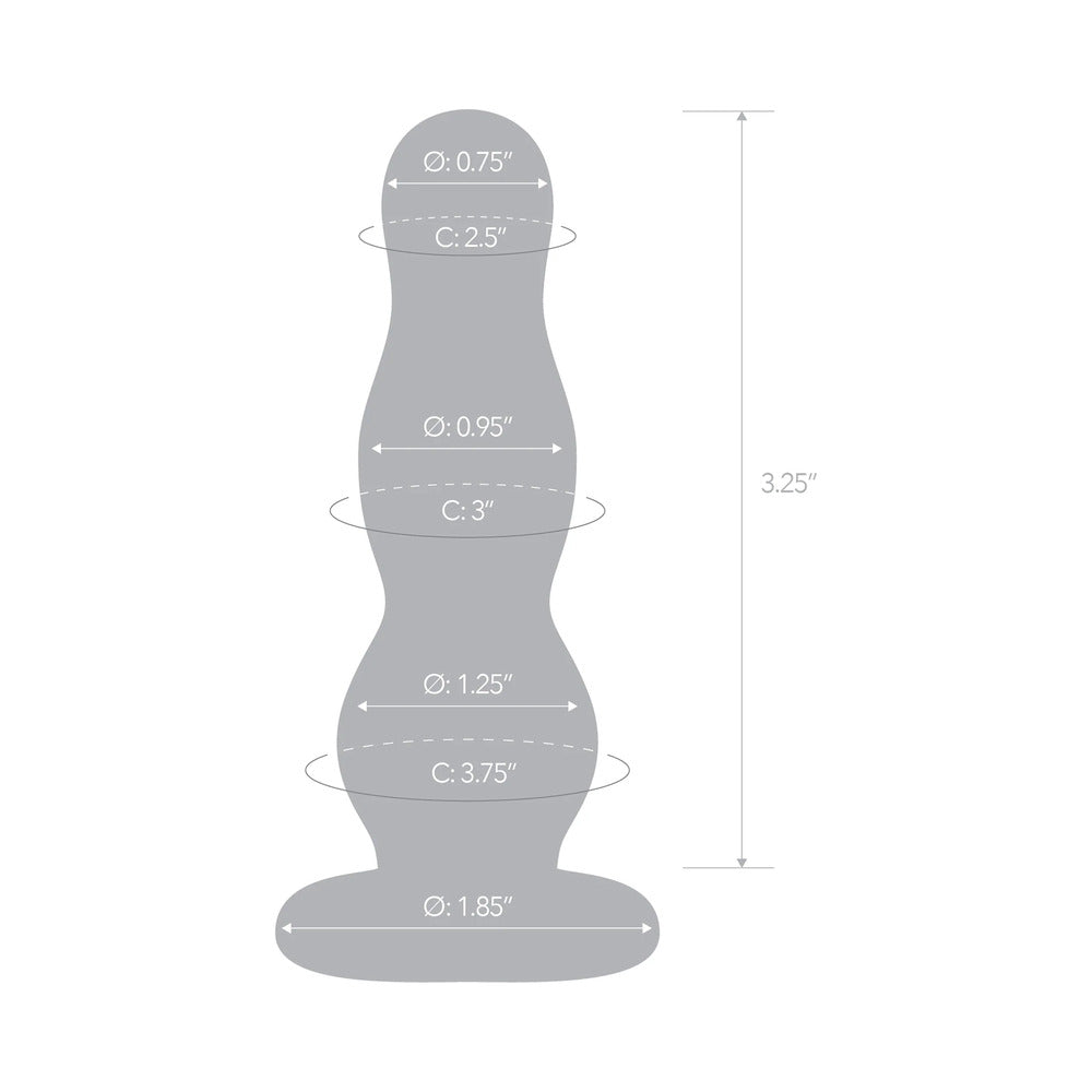Glas 4 in. Classic Glass Butt Plug