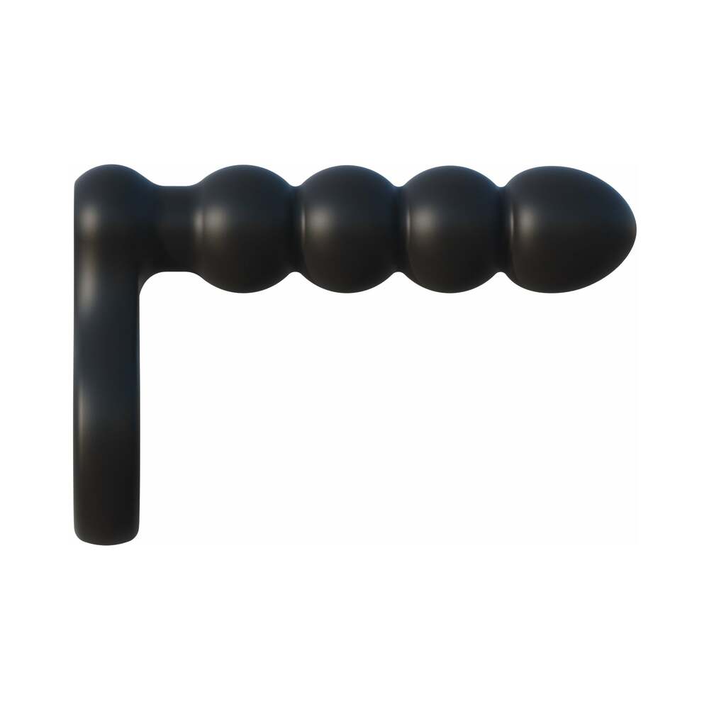 Pipedream Fantasy C-Ringz Remote Control Double Penetrator Vibrating Silicone Dual Entry Cockring Black
