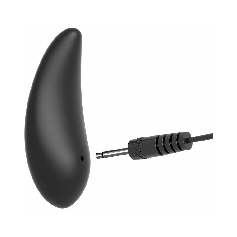 Pipedream Fantasy C-Ringz Remote Control Double Penetrator Vibrating Silicone Dual Entry Cockring Black