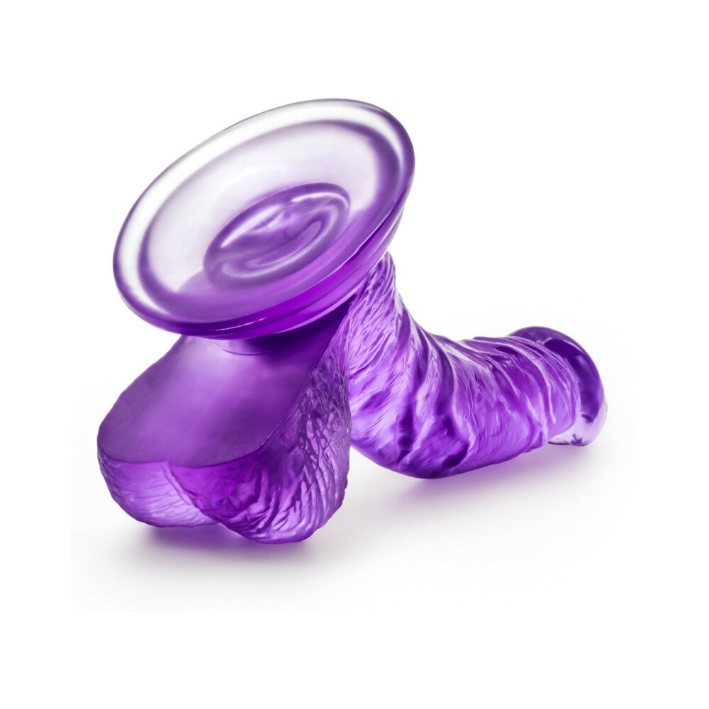 Blush B Yours Sweet 'n Hard 8 Realistic 6.5 in. Dildo with Balls & Suction Cup Purple