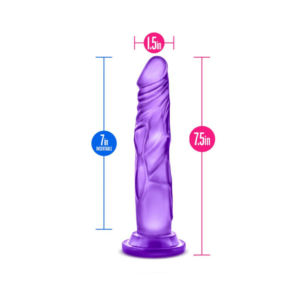 Blush B Yours Sweet 'n Hard 5 Realistic 7.5 in. Dildo with Suction Cup Purple