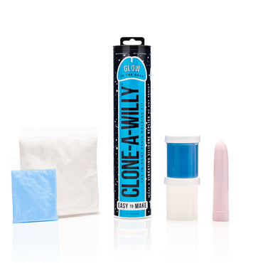 Clone-A-Willy Blue Glow In The Dark Vibrating Kit