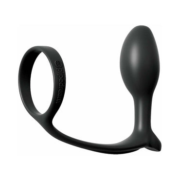 Pipedream Anal Fantasy Collection Silicone Ass-Gasm Cock Ring Beginner's Plug Black