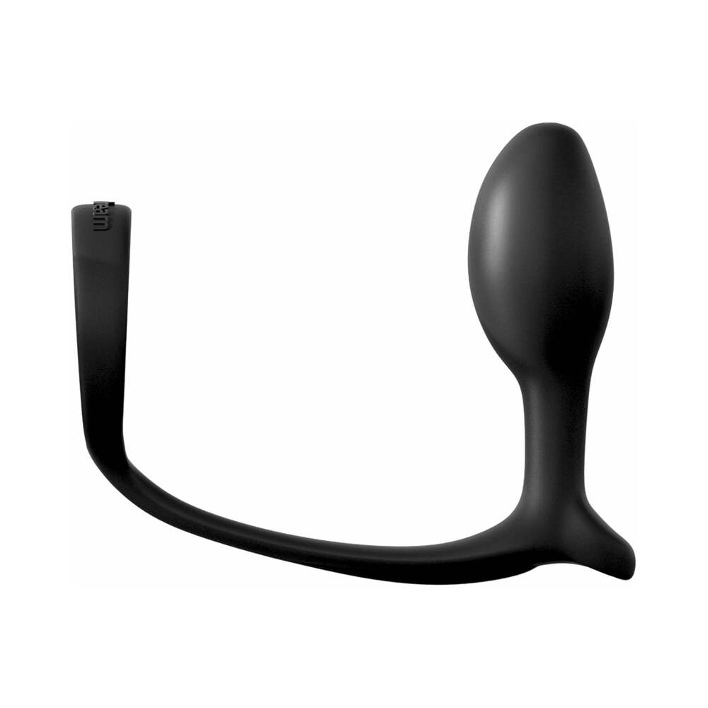Pipedream Anal Fantasy Collection Silicone Ass-Gasm Cock Ring Beginner's Plug Black