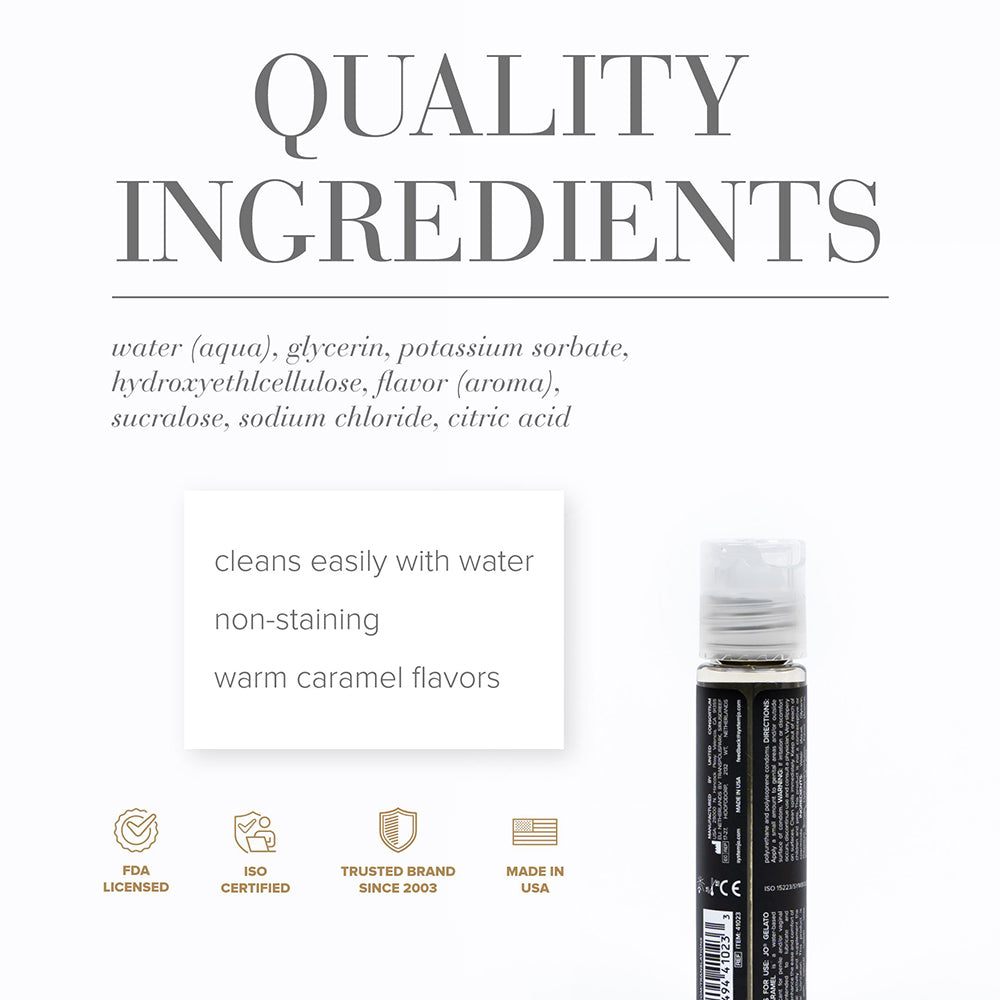 JO Gelato - Salted Caramel - Lubricant (Water-Based) 1 fl oz / 30 Ml
