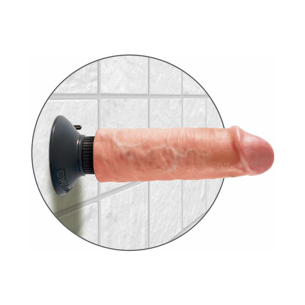 Pipedream King Cock 6 in. Vibrating Cock Poseable Dildo With Suction Cup Beige