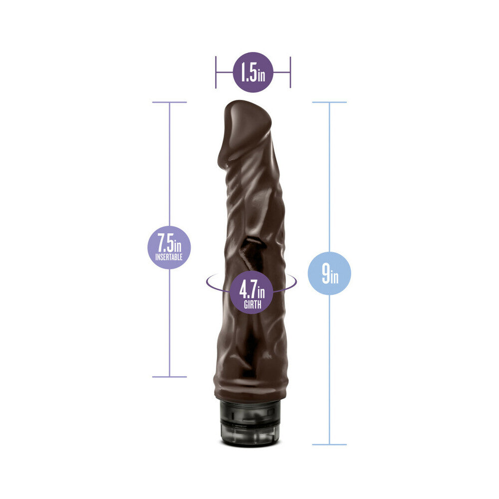 Blush Dr. Skin Vibe 6 Realistic 8.75 in. Vibrating Dildo Brown