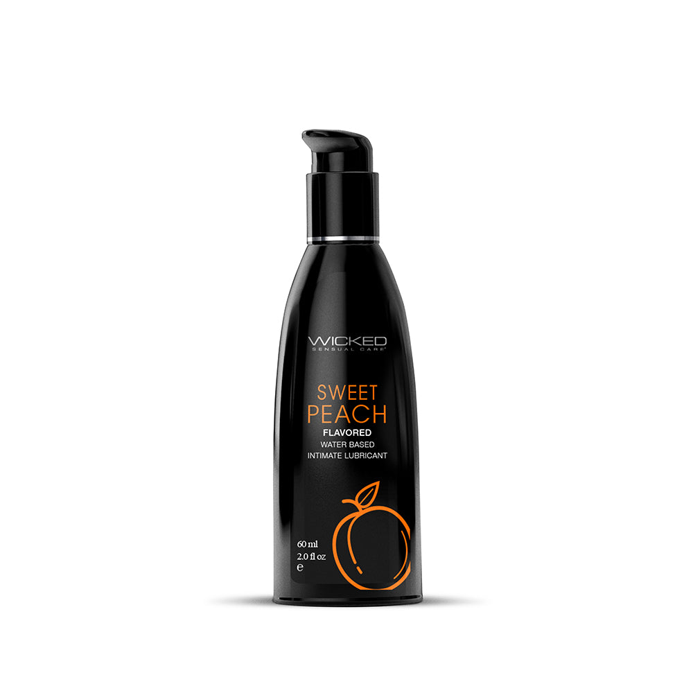 Wicked Aqua Sweet Peach Water Based Lubricant 2 oz.