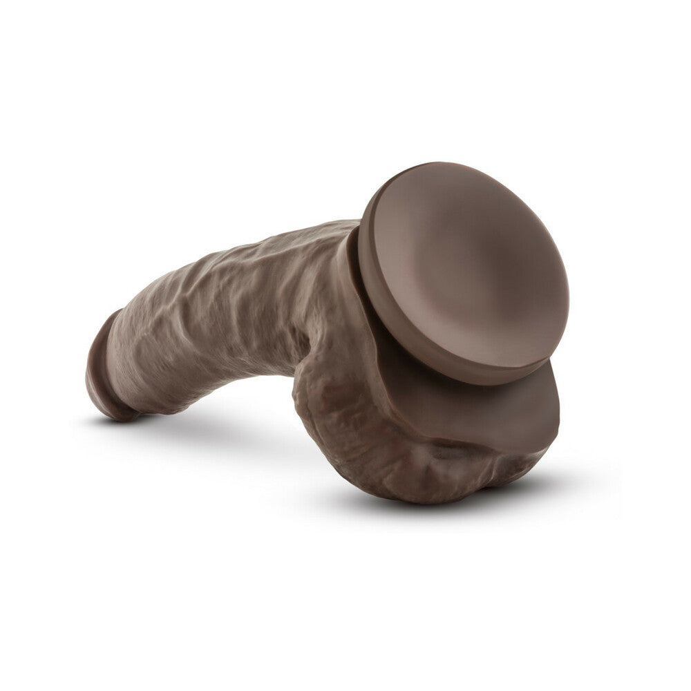 Blush Dr. Skin Mr. Mayor Realistic 9 in. Dildo with Balls & Suction Cup Brown