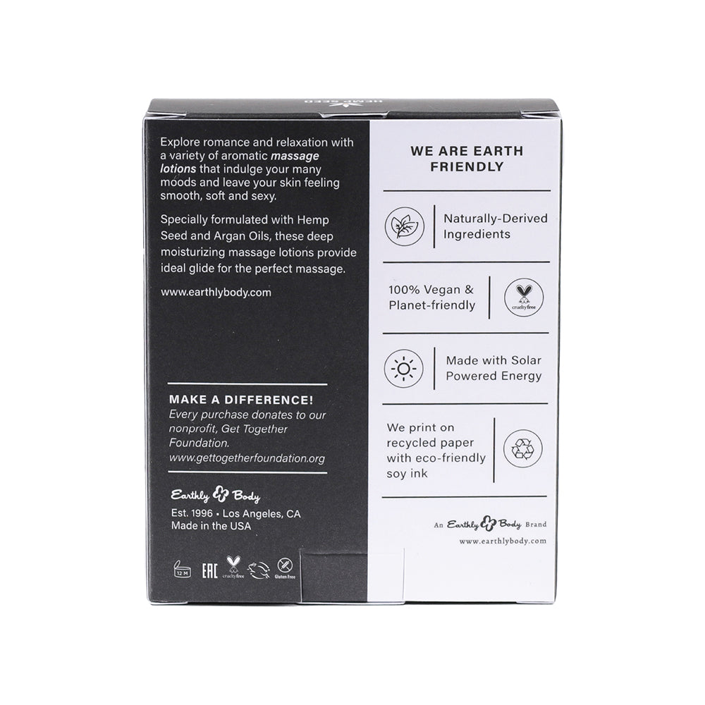 Earthly Body Gift Set Massage A Trois Includes: 2oz Isle of You Massage Lotion, 2oz Skinny Dip Massage Lotion, & 2oz Naked in the Woods Massage Lotion