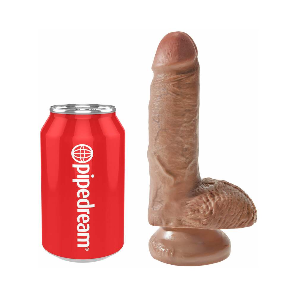 Pipedream King Cock 7 in. Cock With Balls Realistic Suction Cup Dildo Tan