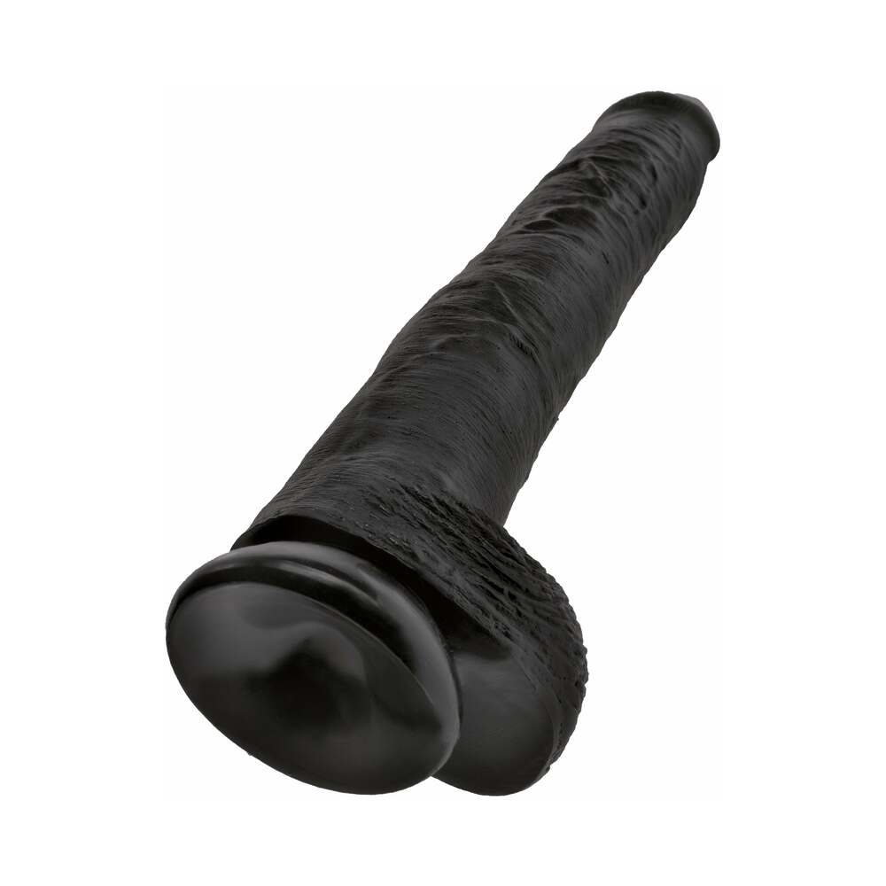 Pipedream King Cock 14 in. Cock With Balls Realistic Suction Cup Dildo Black