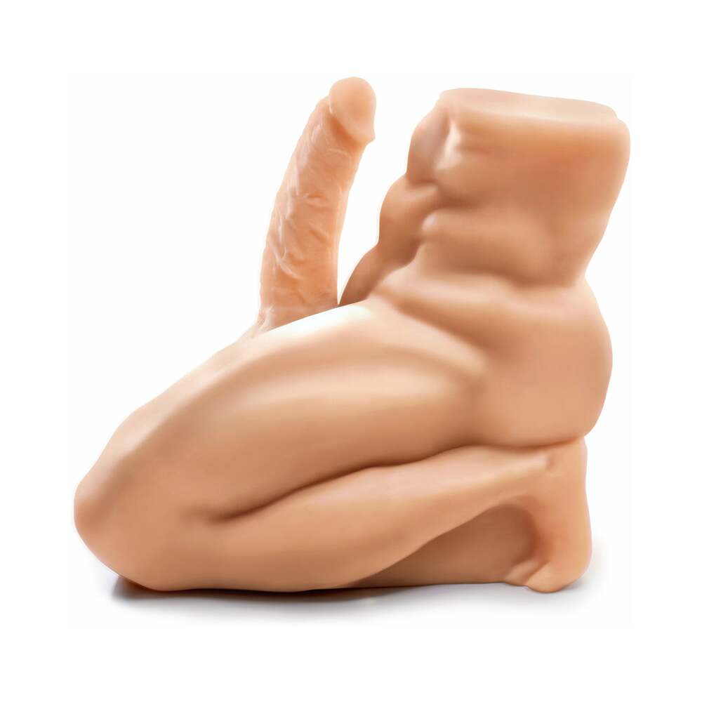 PDX Fuck Me Silly Man! Anal Masturbator With 8 in. Dildo Beige