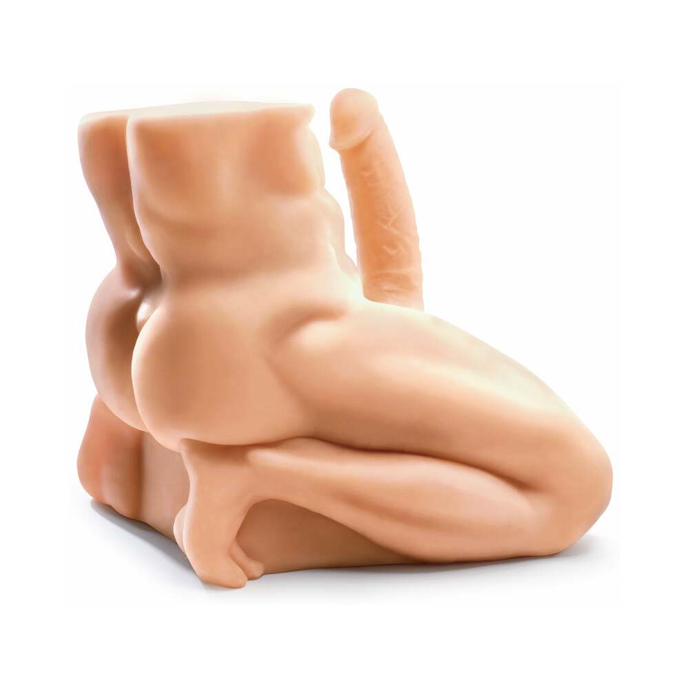 PDX Fuck Me Silly Man! Anal Masturbator With 8 in. Dildo Beige