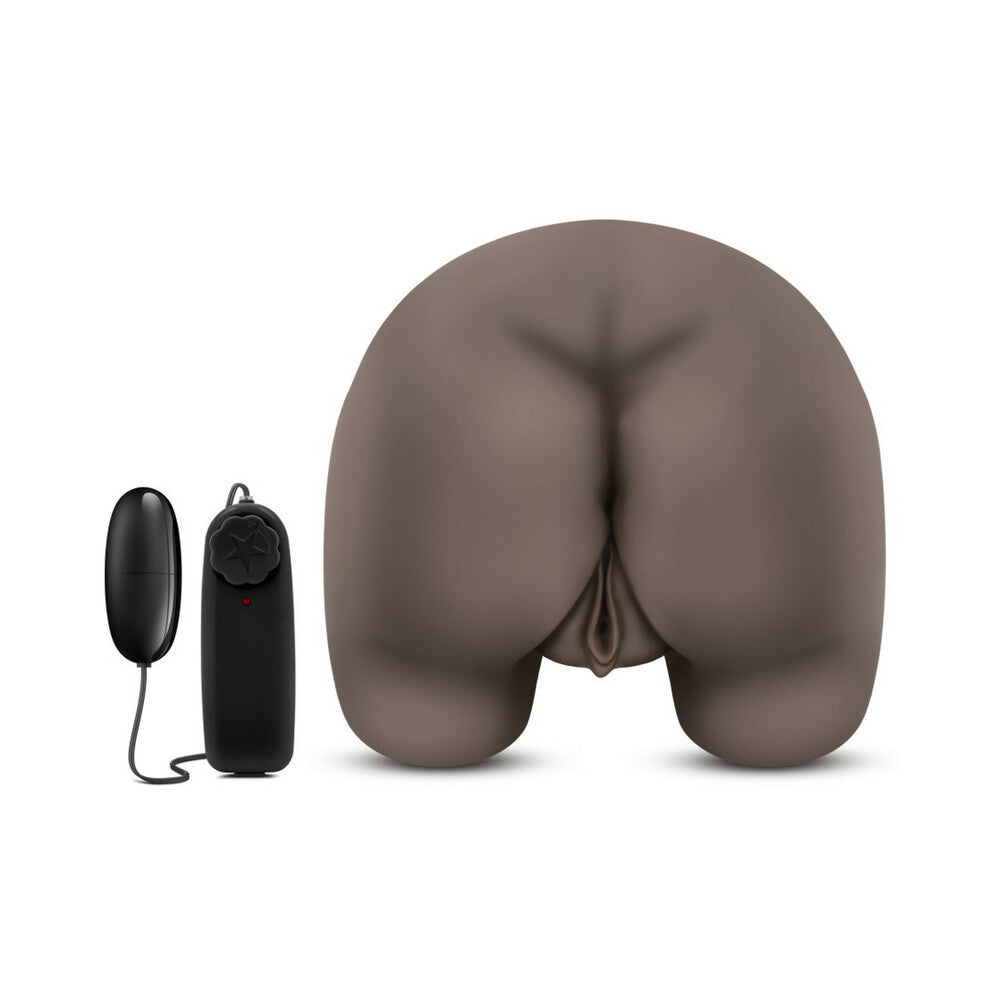 Blush Hot Chocolate Luscious Tiana Remote-Controlled Vibrating Life Sized Ass Dual Entry Masturbator Brown