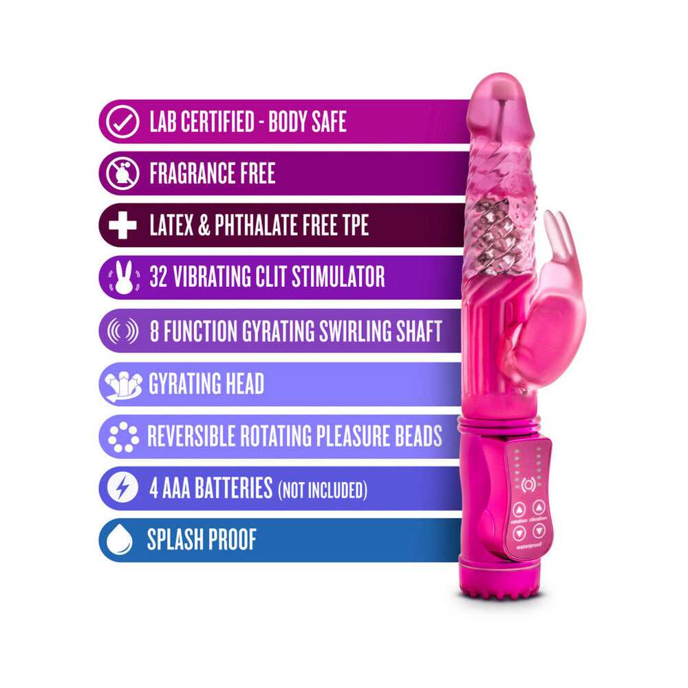 Blush Sexy Things Romping Rabbit Dual Stimulation Vibrator Fuchsia