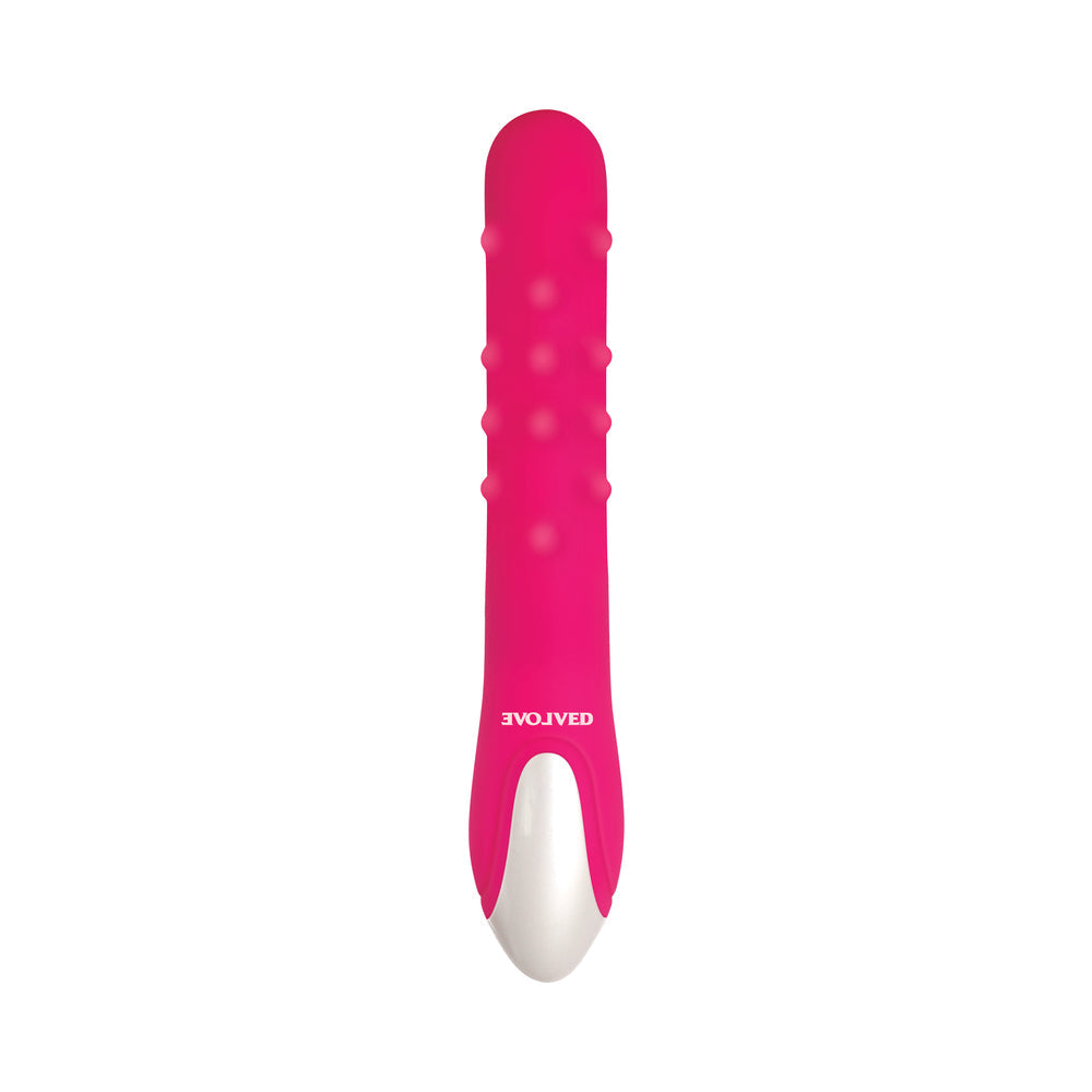 Evolved Love Spun Rechargeable Silicone Dual Stimulator Pink