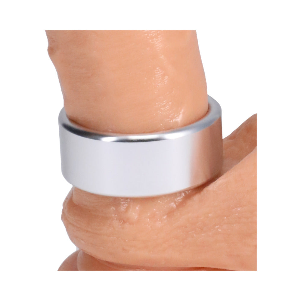 Rock Solid Brushed Alloy Medium (1.5in X .75in) Silver