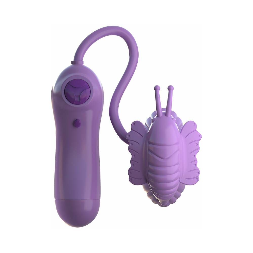 Pipedream Fantasy For Her Butterfly Flutt-Her Remote-Controlled Vibrating Silicone Suction Stimulator Purple