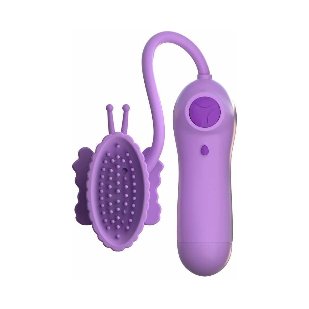 Pipedream Fantasy For Her Butterfly Flutt-Her Remote-Controlled Vibrating Silicone Suction Stimulator Purple
