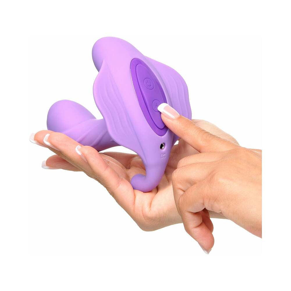 Pipedream Fantasy For Her G-Spot Stimulate-Her Rechargeable Remote-Controlled Silicone Dual Stimulator Purple