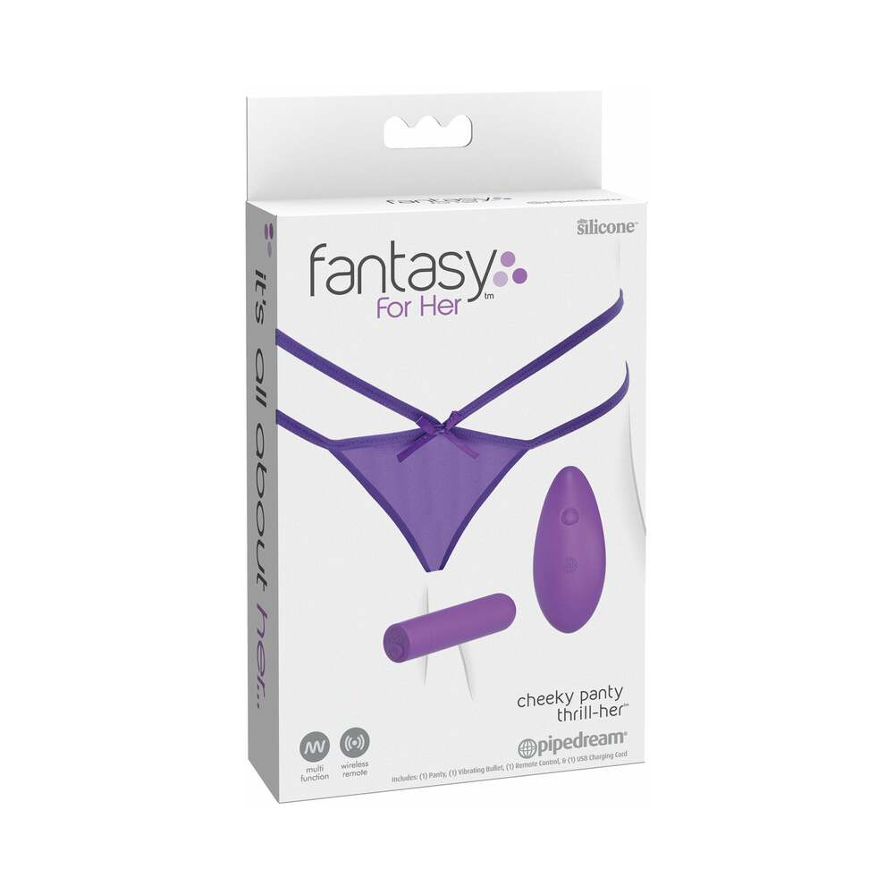 Pipedream Fantasy For Her Petite Panty Thrill-Her Panty & Remote-Controlled Rechargeable Bullet Vibrator Purple