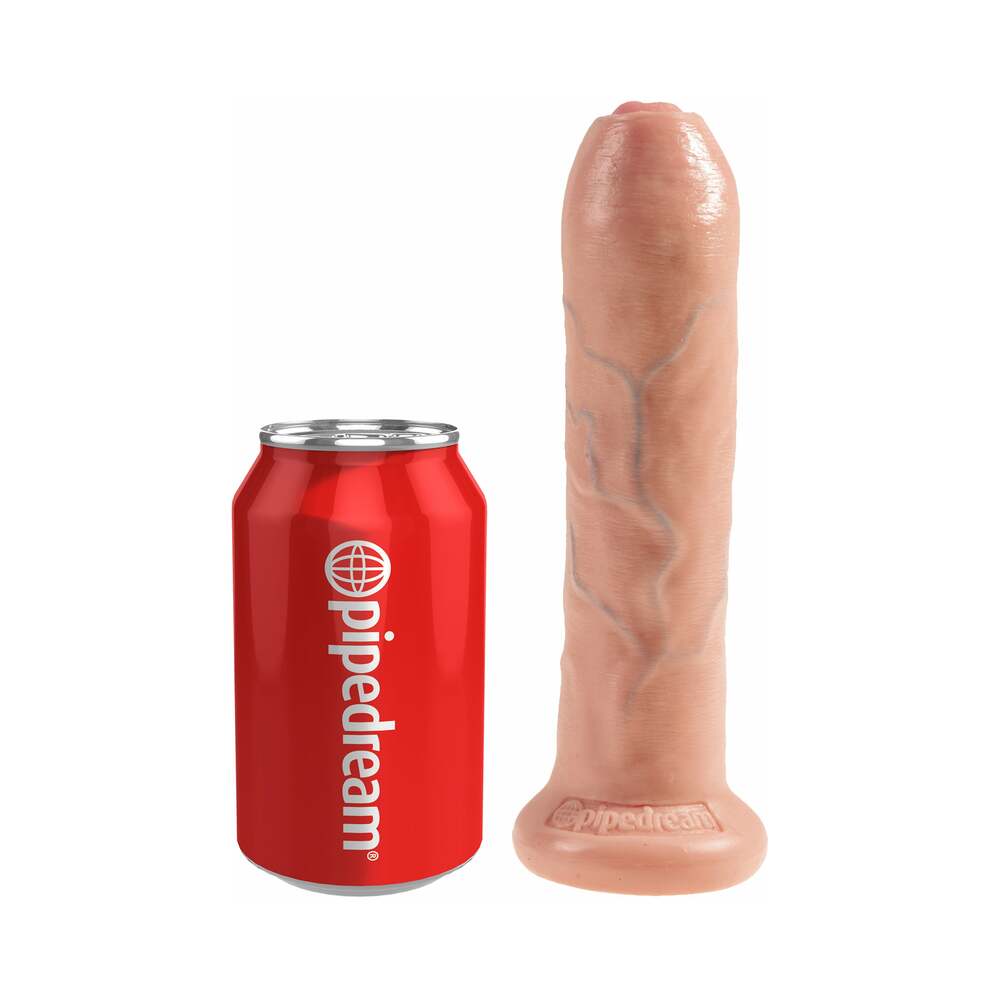 Pipedream King Cock 7 in. Uncut Cock Realistic Dildo With Moveable Foreskin & Suction Cup Beige