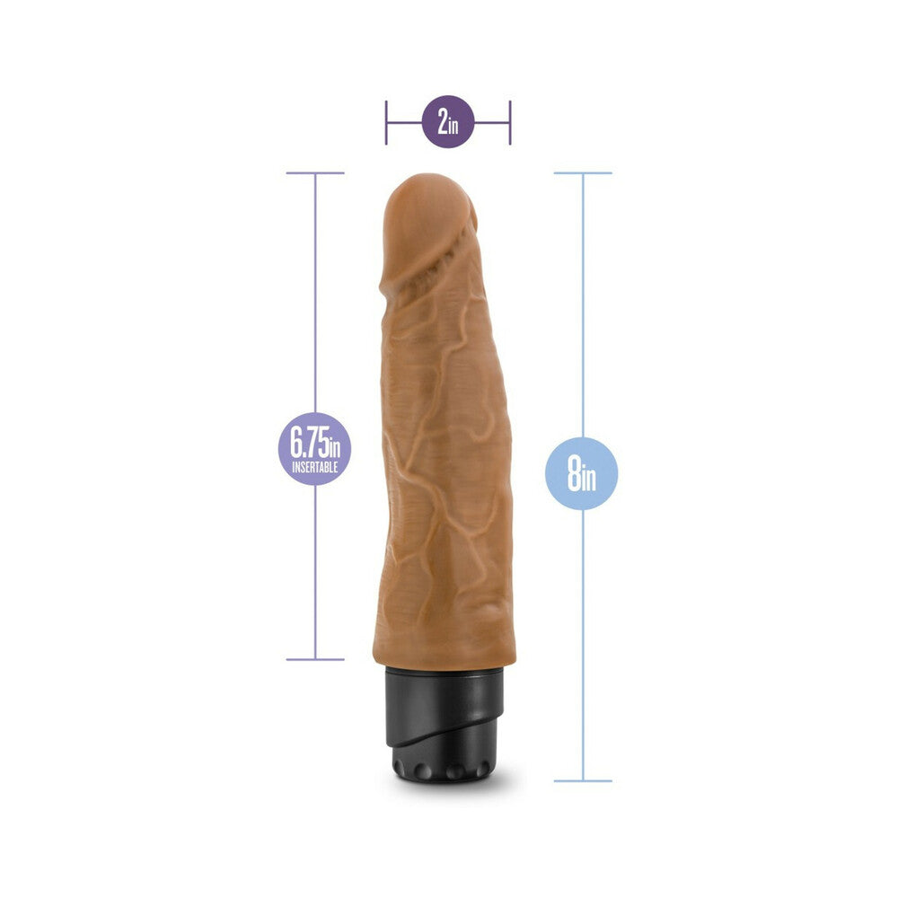 Blush Dr. Skin Vibe 14 Realistic 8 in. Vibrating Dildo Tan