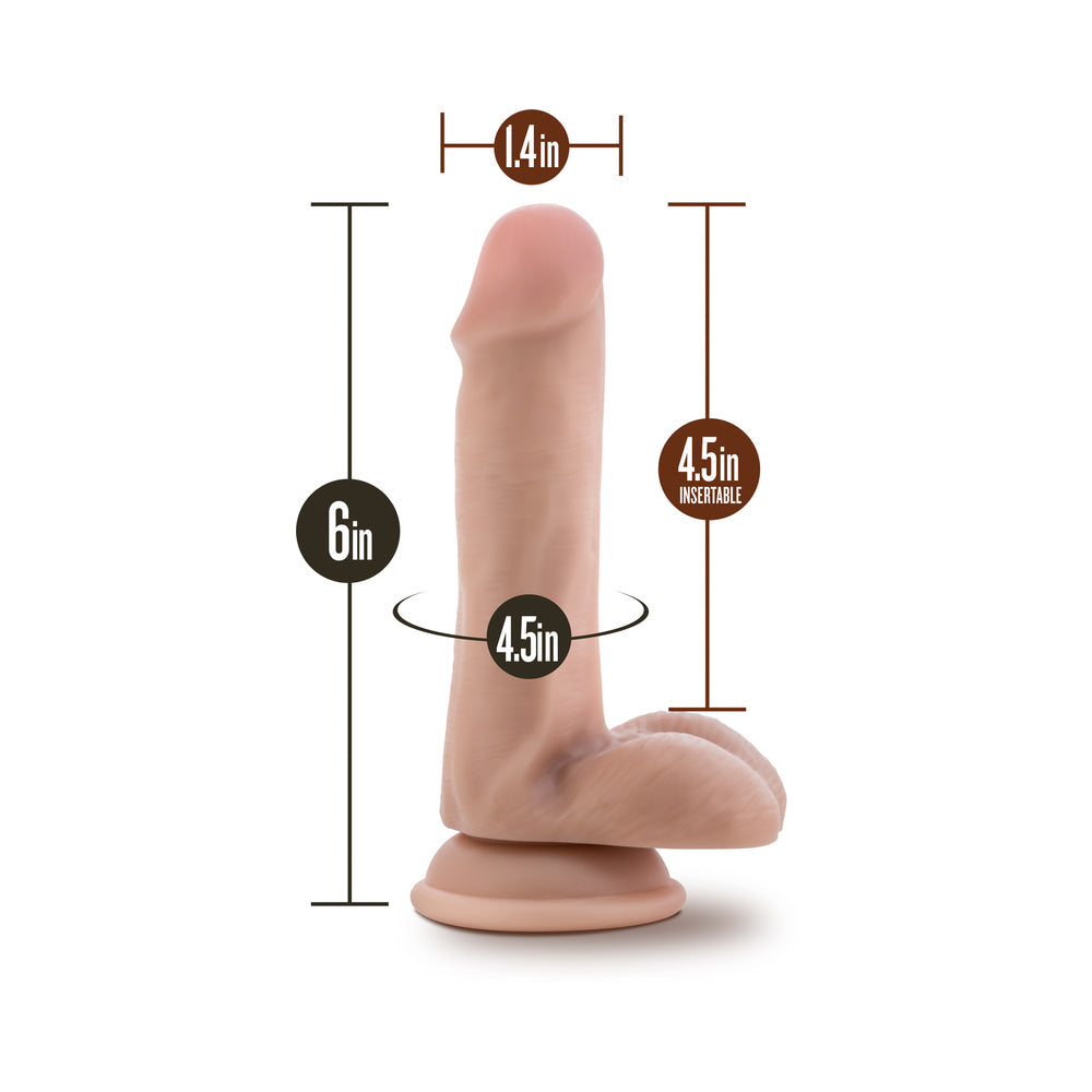 Blush Loverboy Ranger Rob Realistic 6 in. Dildo with Balls & Suction Cup Beige