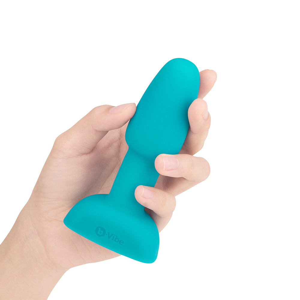 b-Vibe Rimming Petite Rechargeable Remote-Controlled Vibrating Silicone Anal Plug with Rotating Beads Teal