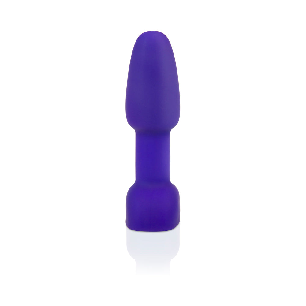 b-Vibe Rimming Petite Rechargeable Remote-Controlled Vibrating Silicone Anal Plug with Rotating Beads Purple