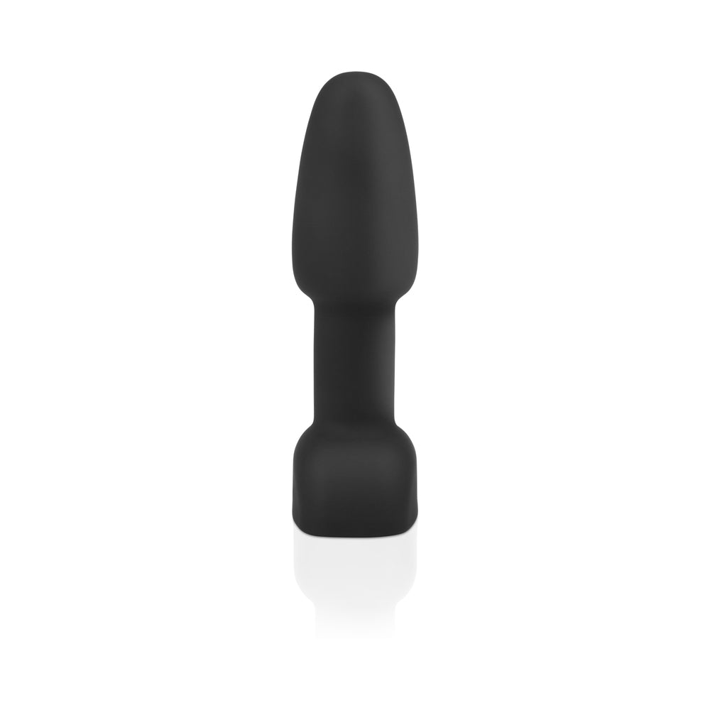 b-Vibe Rimming Petite Rechargeable Remote-Controlled Vibrating Silicone Anal Plug with Rotating Beads Black