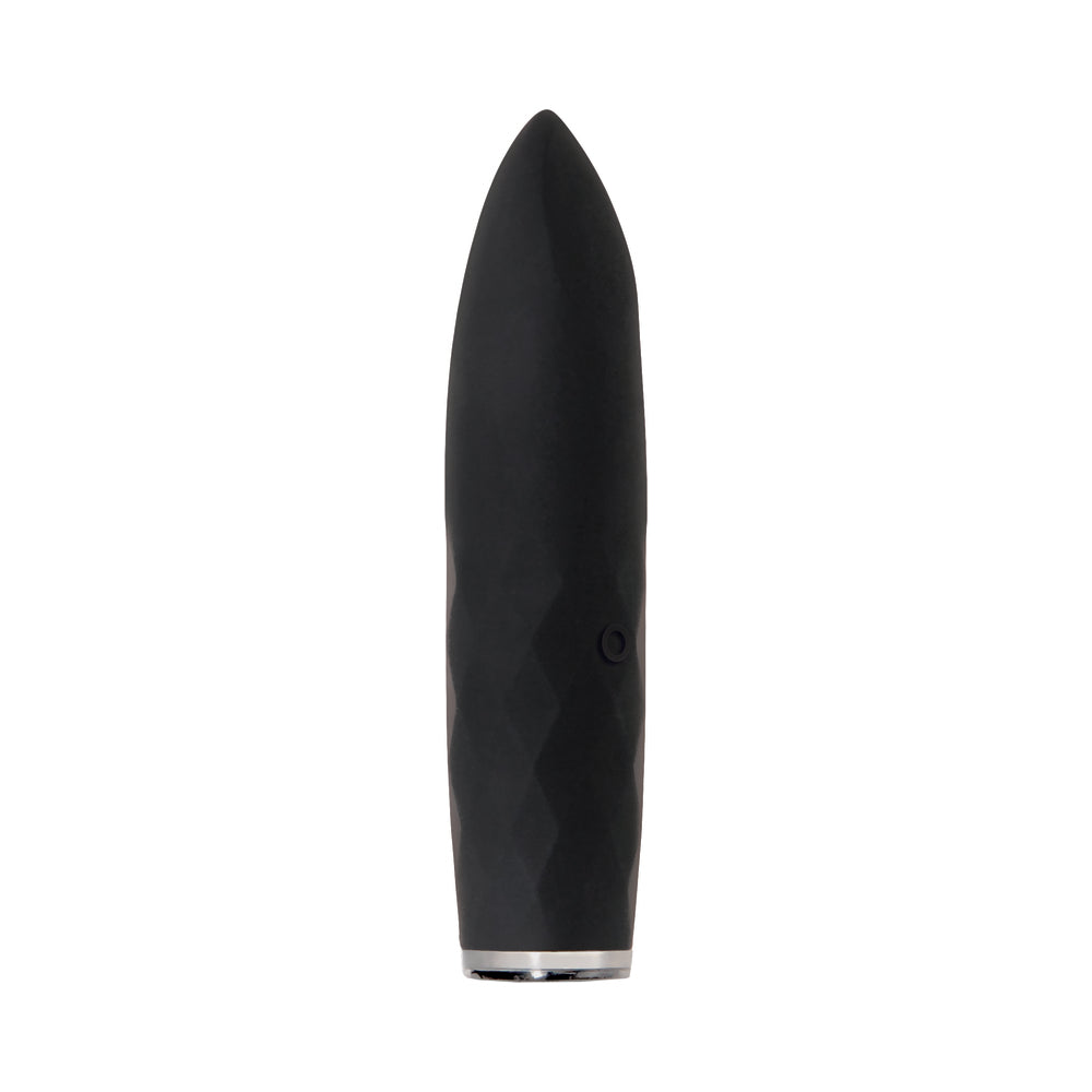 Evolved On The Spot Light-Up Rechargeable Silicone Bullet Vibrator Black