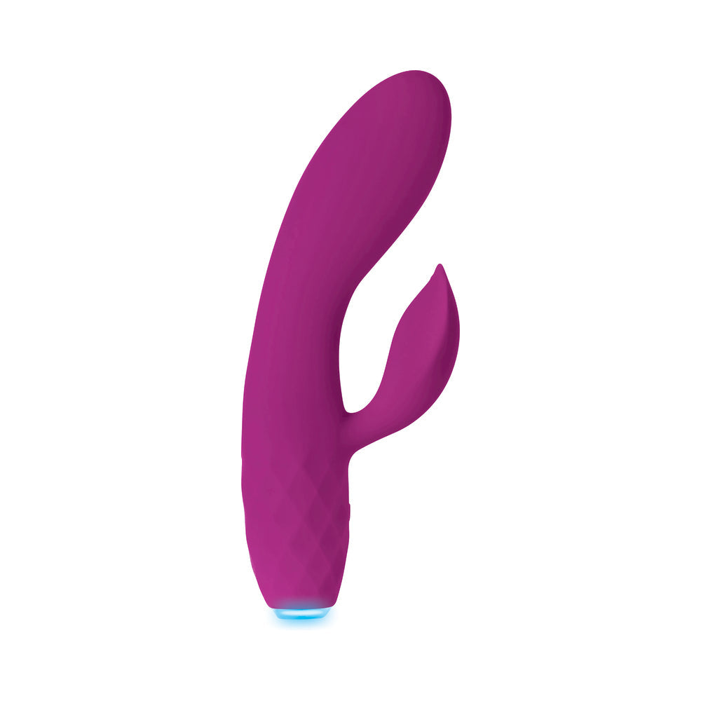 Evolved Glimmer Light-Up Rechargeable Silicone Dual Stimulator Purple