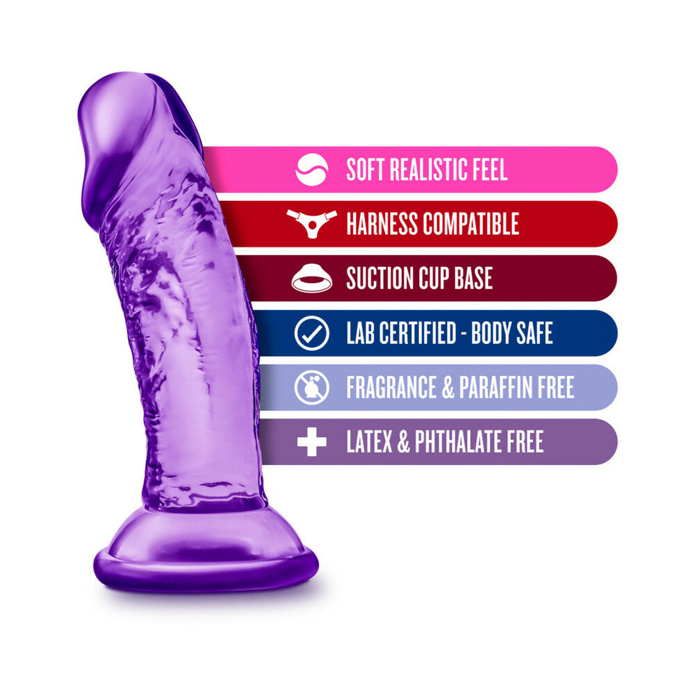 Blush B Yours Sweet n' Small 4 in. Dildo with Suction Cup Purple