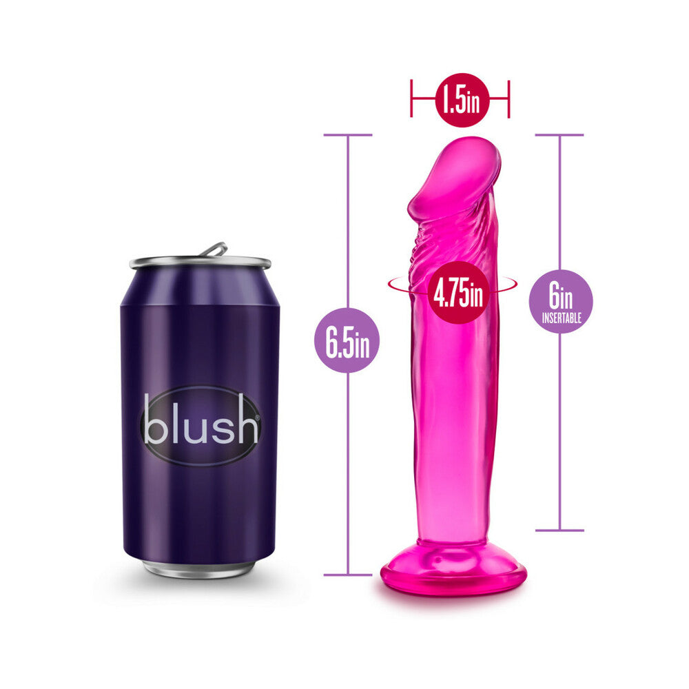 Blush B Yours Sweet n' Small 6 in. Dildo with Suction Cup Pink