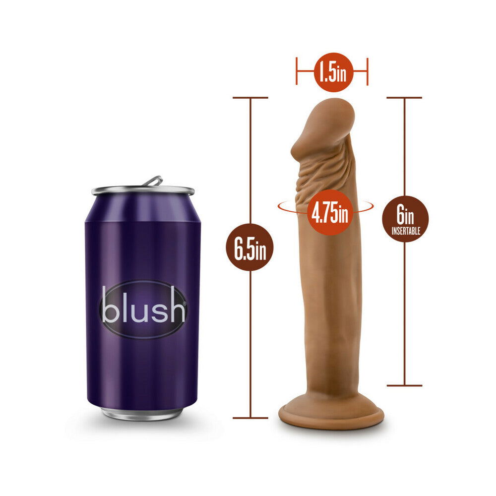 Blush Dr. Skin Dr. Small Realistic 6 in. Dildo with Suction Cup Tan
