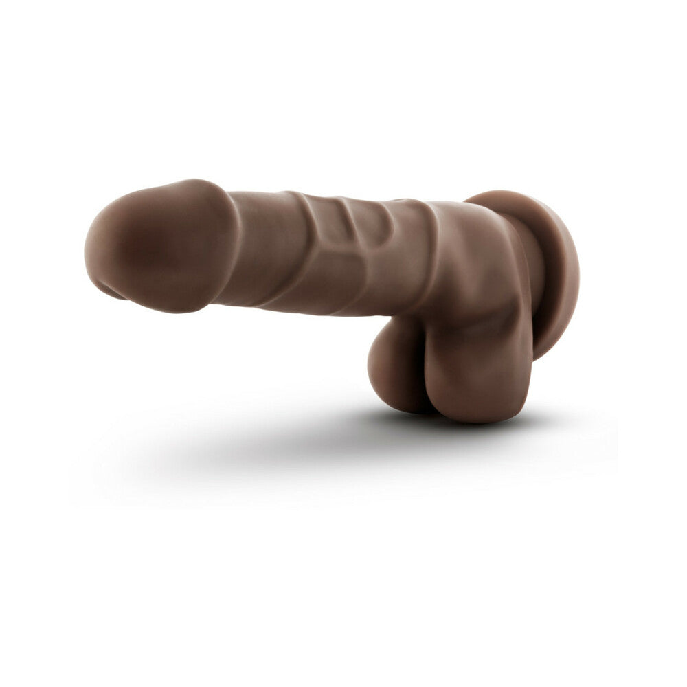 Blush Dr. Skin Basic 7 Realistic 7.75 in. Dildo with Balls & Suction Cup Brown