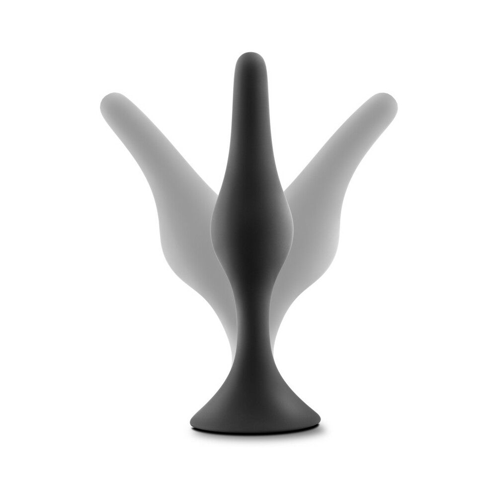 Blush Luxe 3-Piece Silicone Beginner Plug Kit Black
