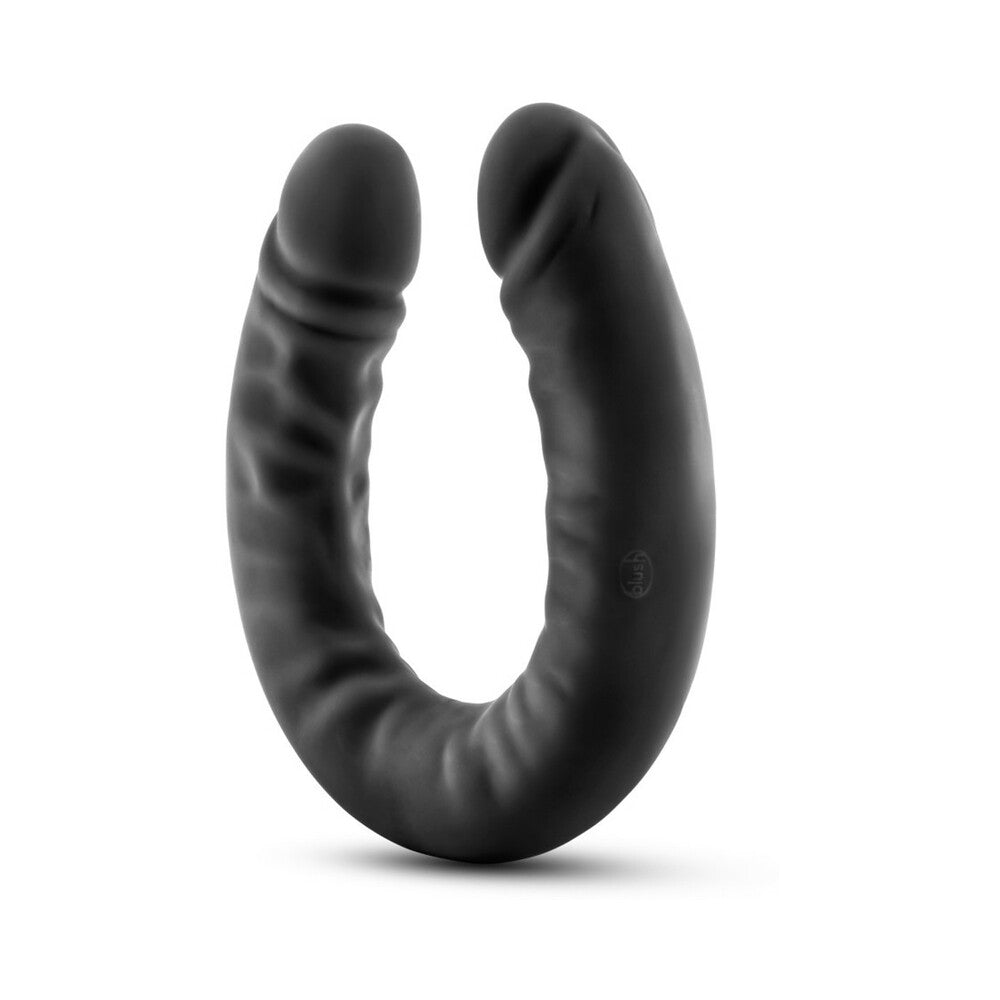 Blush Ruse Realistic 18 in. Silicone Slim Double Dildo Black