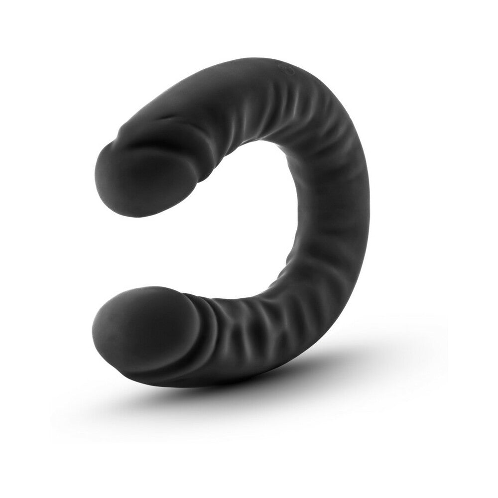 Blush Ruse Realistic 18 in. Silicone Slim Double Dildo Black