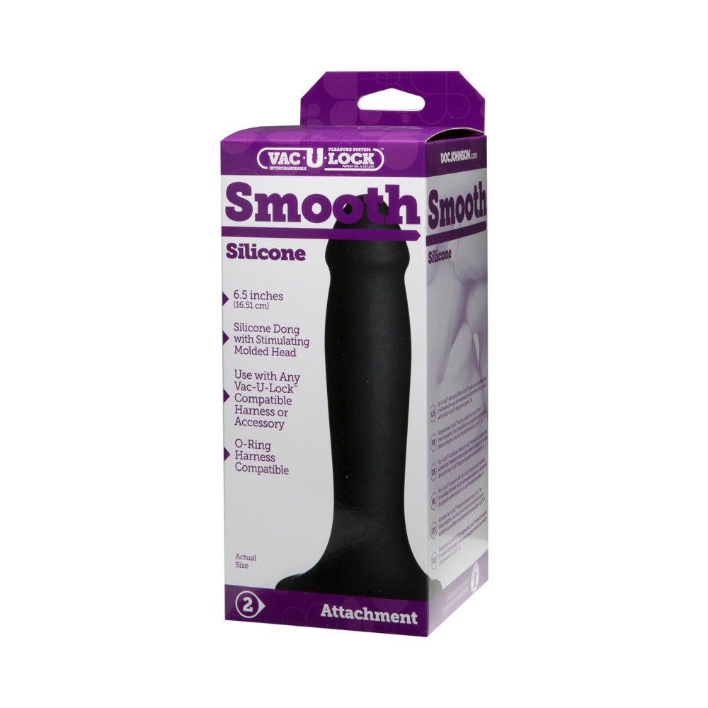 Vac-U-Lock Smooth Silicone Black