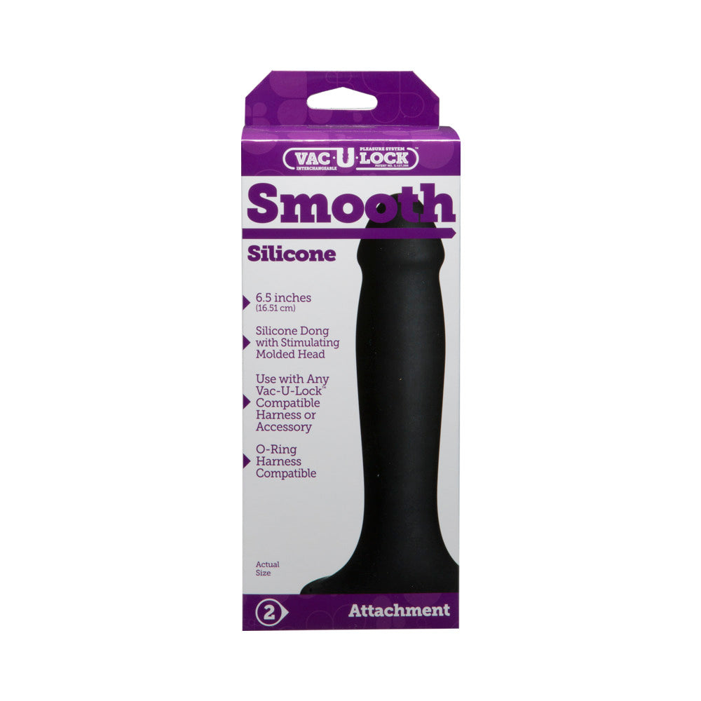 Vac-U-Lock Smooth Silicone Black